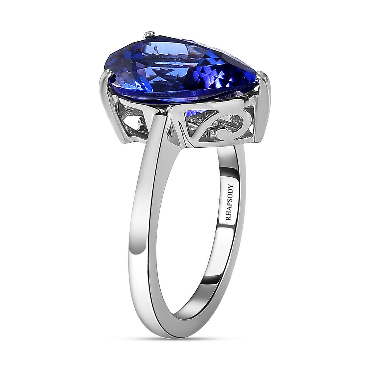 RHAPSODY 950 Platinum AAAA Tanzanite Solitaire Engagement Ring 5.24 Ct 7156672 7