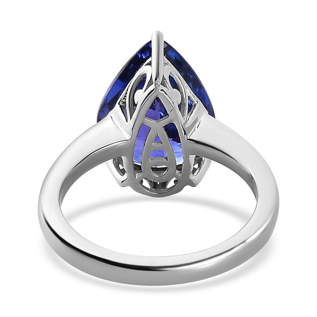 RHAPSODY 950 Platinum AAAA Tanzanite Solitaire Ring 5.24 Ct, Platinum Wt. 6.45 Gms.
