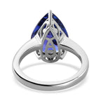 RHAPSODY 950 Platinum AAAA Tanzanite Solitaire Ring 5.24 Ct, Platinum Wt. 6.45 Gms.