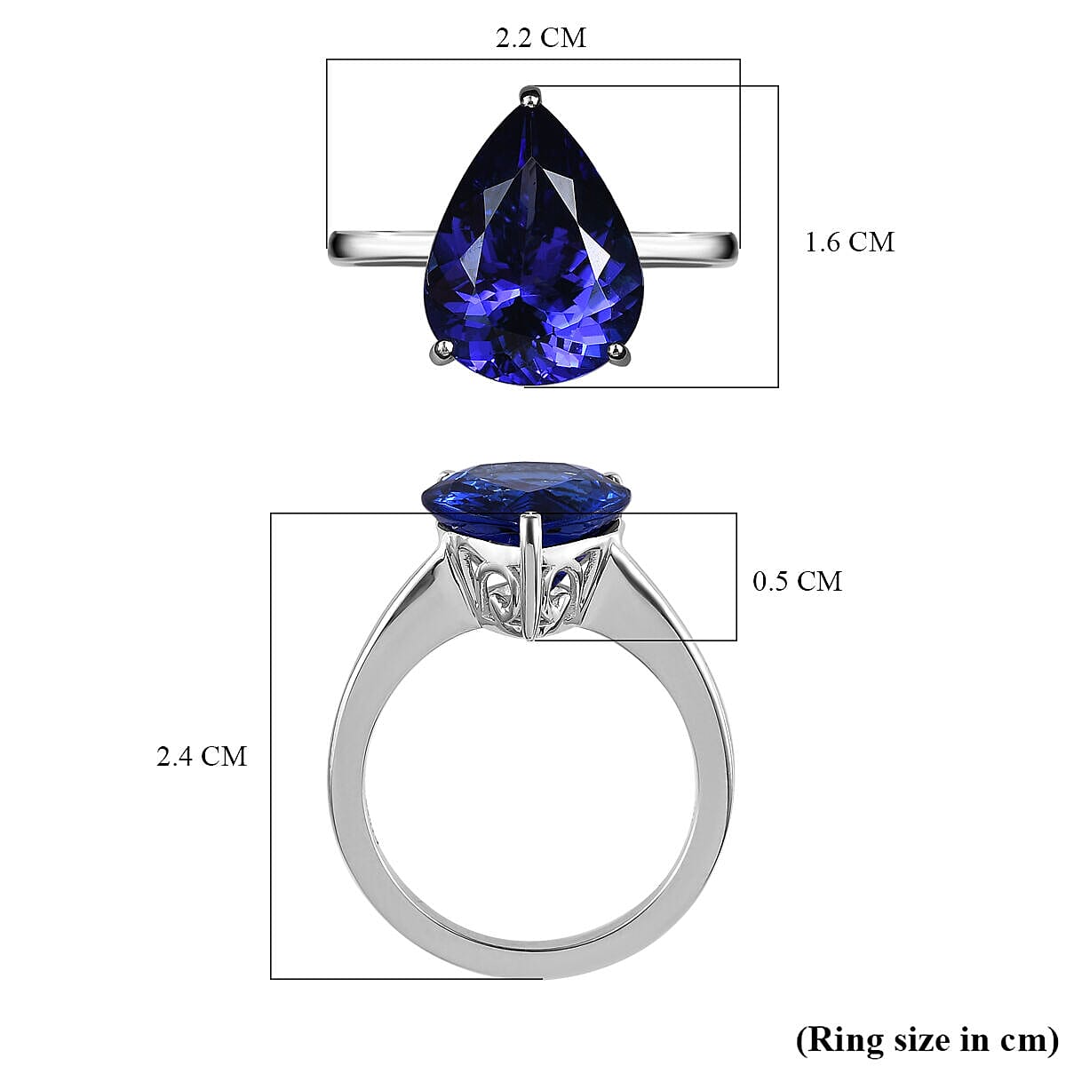 RHAPSODY 950 Platinum AAAA Tanzanite Solitaire Engagement Ring 5.24 Ct 7156672 11