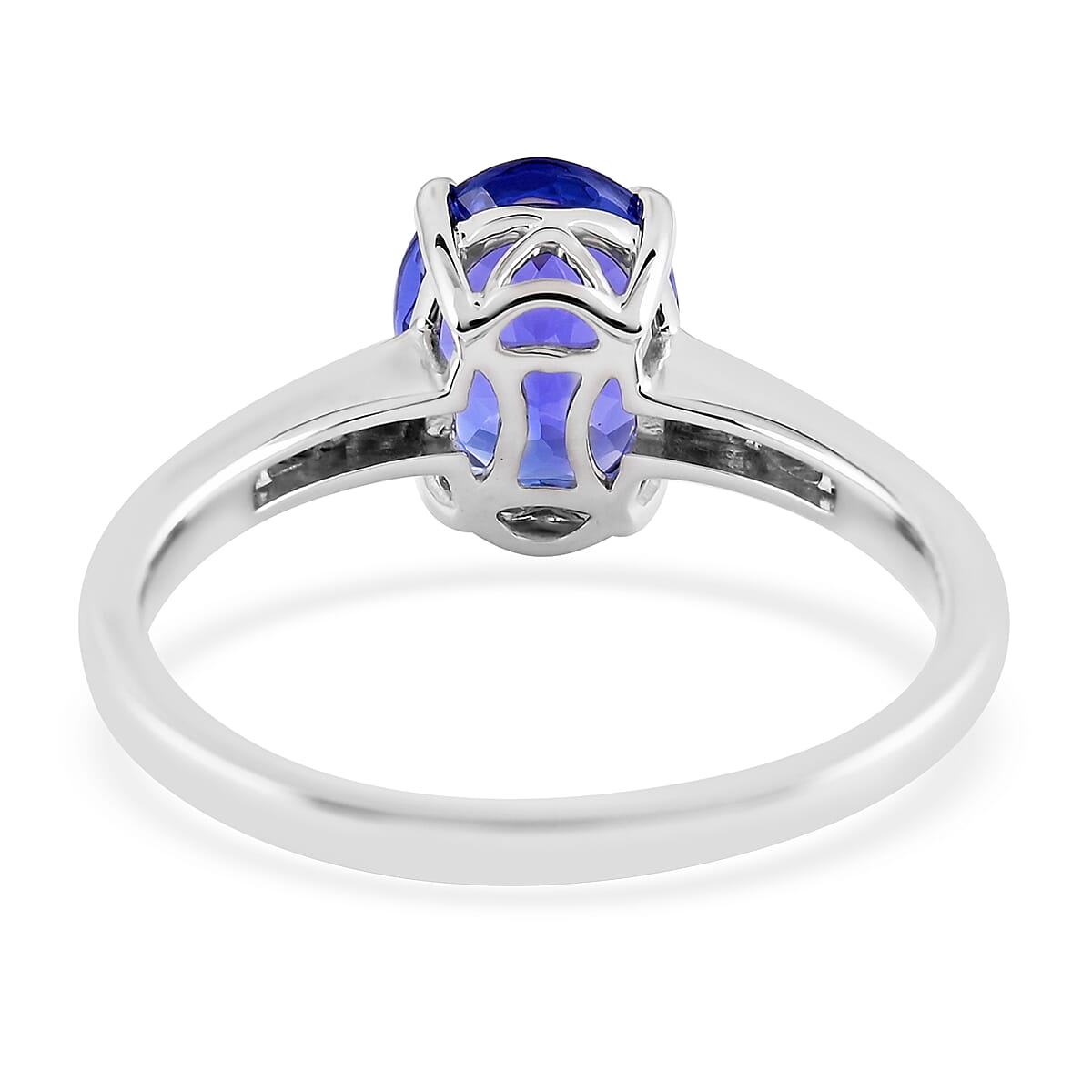 RHAPSODY 950 Platinum AAAA Tanzanite Solitaire Ring with Diamonds 3.07Ct. 3885045 4