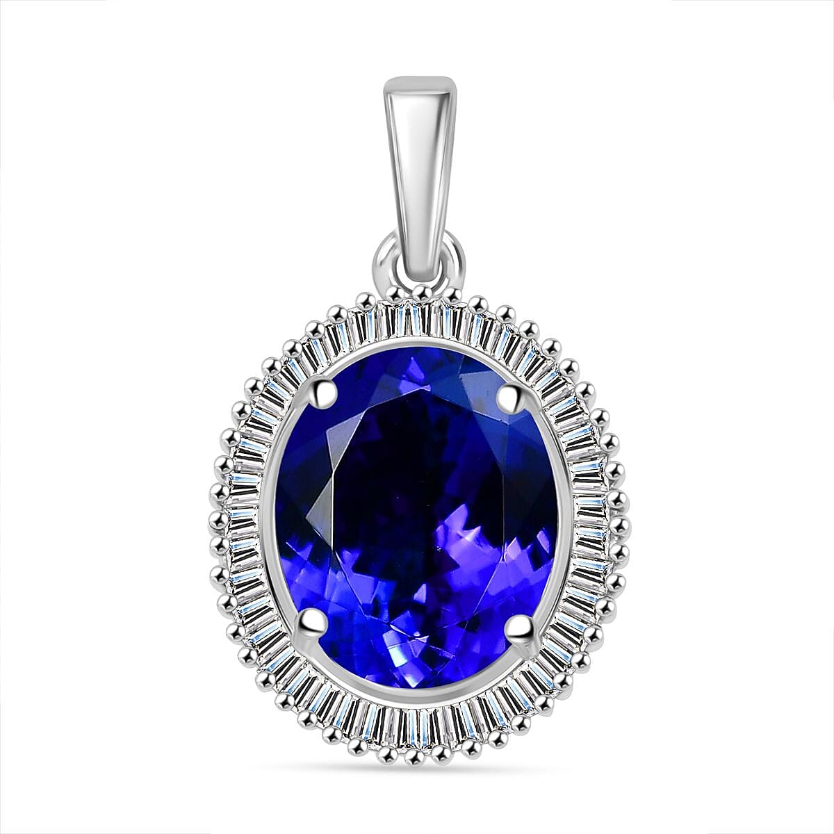 RHAPSODY AAAA Tanzanite and White Diamond VS-E-F Pendant in 950 Platinum 7975028 2