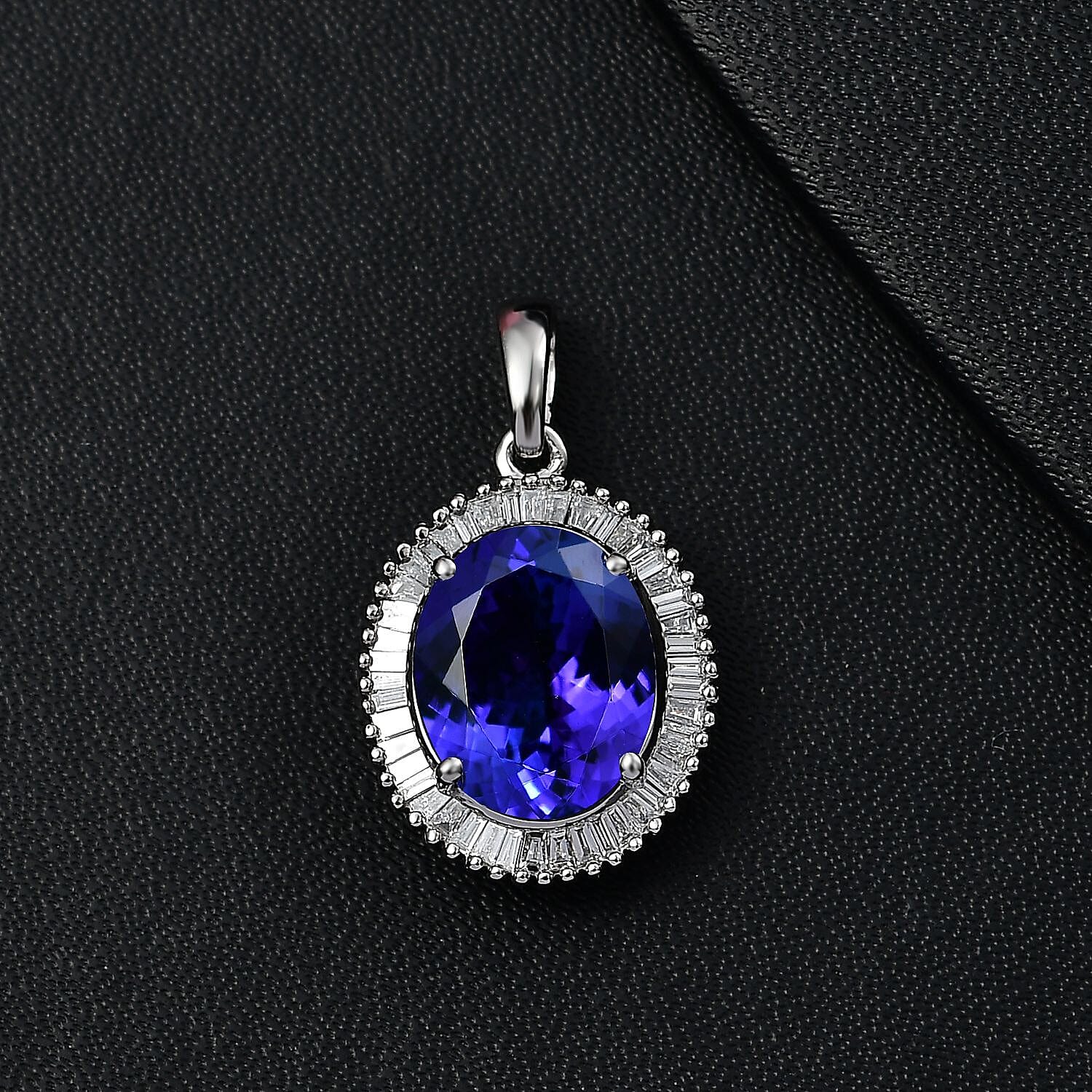 RHAPSODY AAAA Tanzanite and White Diamond VS-E-F Pendant in 950 Platinum 7975028 6