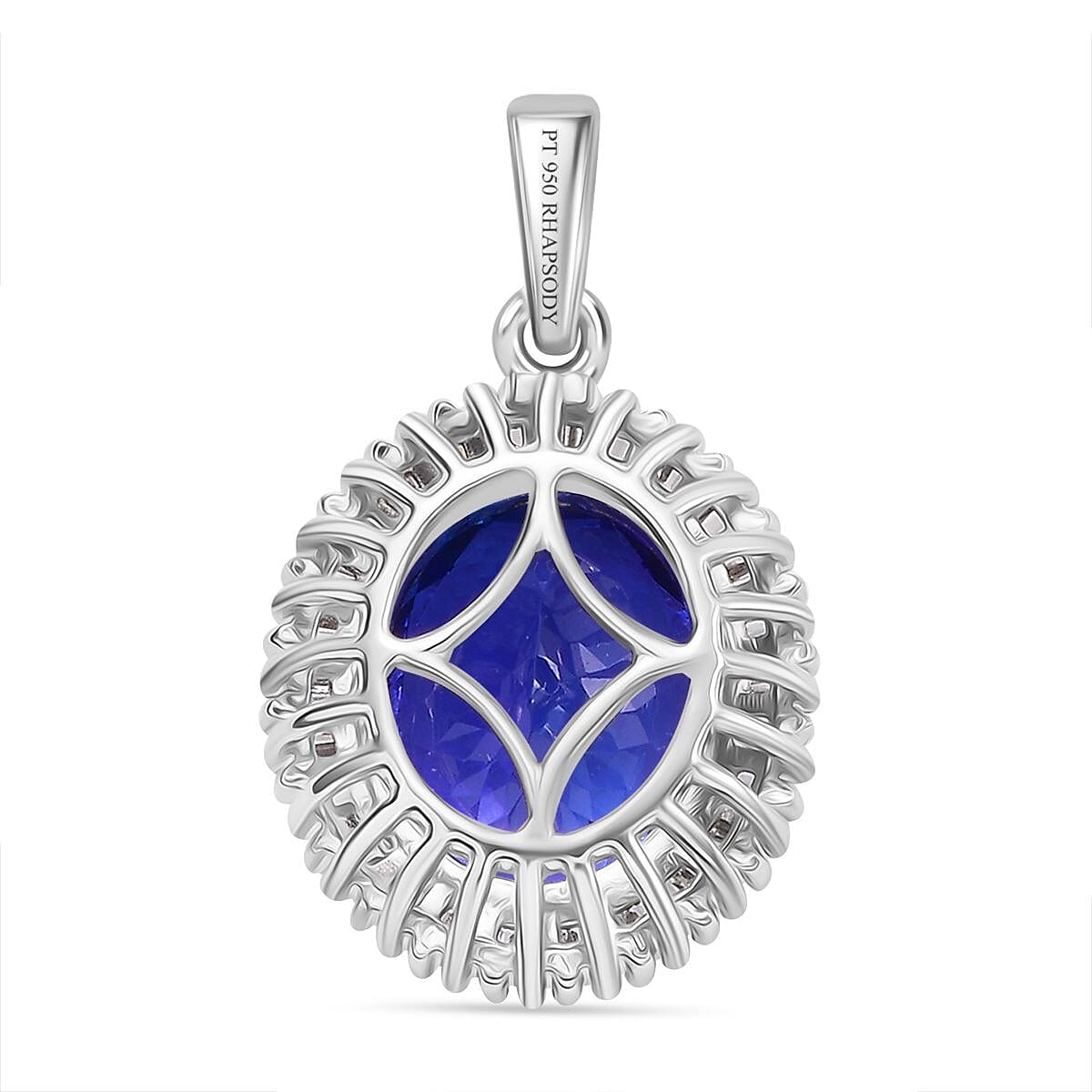 RHAPSODY AAAA Tanzanite and White Diamond VS-E-F Pendant in 950 Platinum 7975028 10