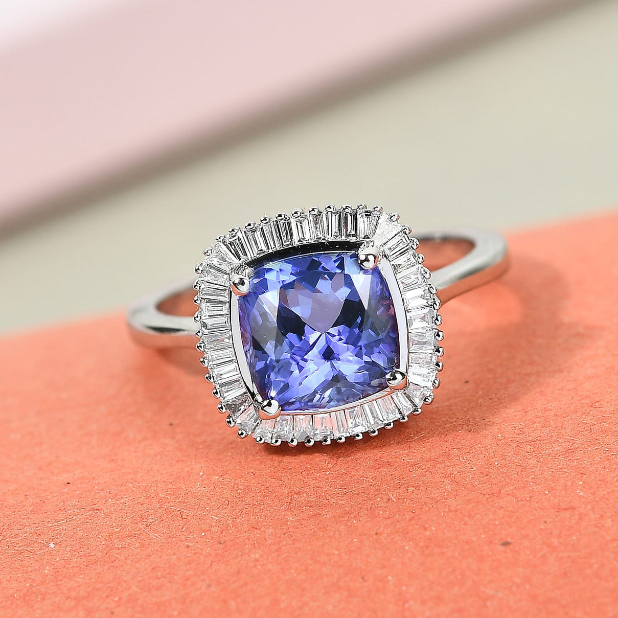 RHAPSODY 950 Platinum AAAA Tanzanite and Diamond (VS-E-F) Ring 2.75 Ct, Platinum Wt. 5.10 Gms 7819853 2