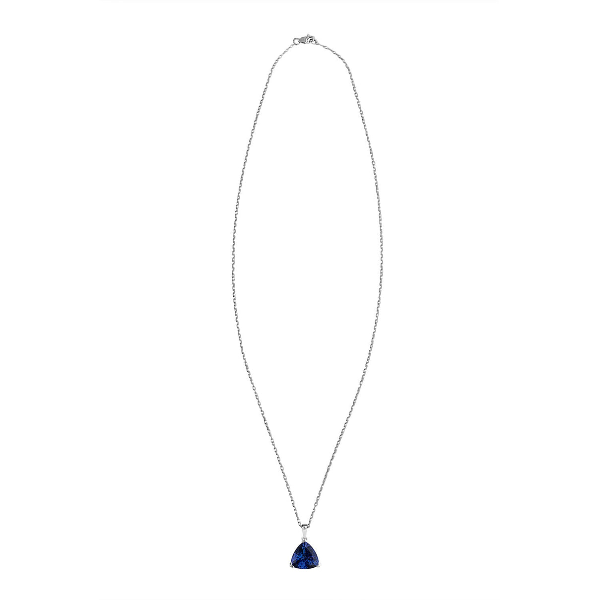 RHAPSODY 950 Platinum AAAA Trillion Cut Tanzanite Necklace (Size 20) 5.03 Ct. 4377107 4