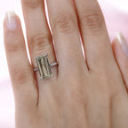 RHAPSODY 950 Platinum AAAA Turkizite (5.00 CT) & Diamond Ring 5.06 Ct, Platinum Wt. 5.35 GM