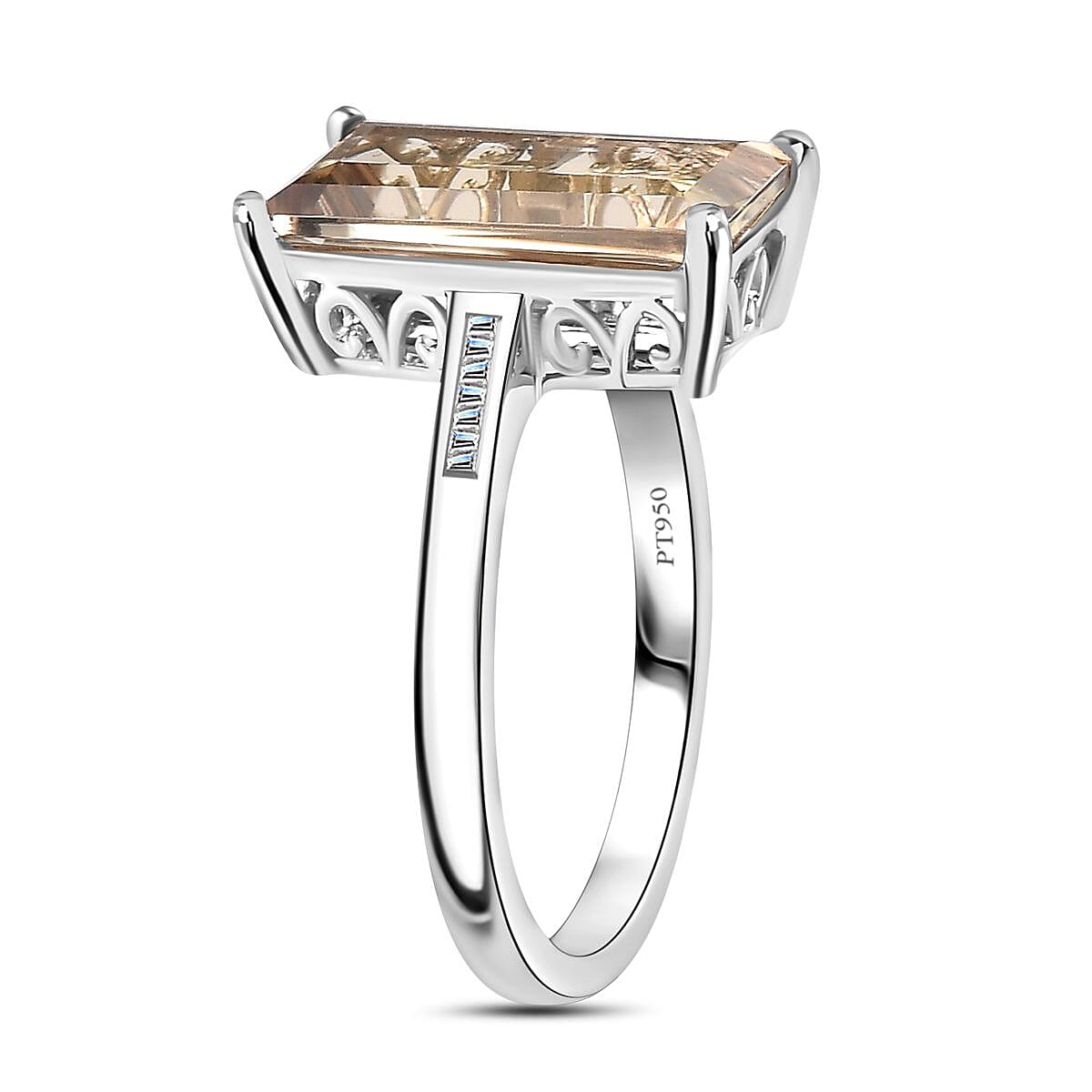 RHAPSODY 950 Platinum AAAA Turkizite (5.00 CT) and Diamond Ring 5.06 Ct 7727409 3
