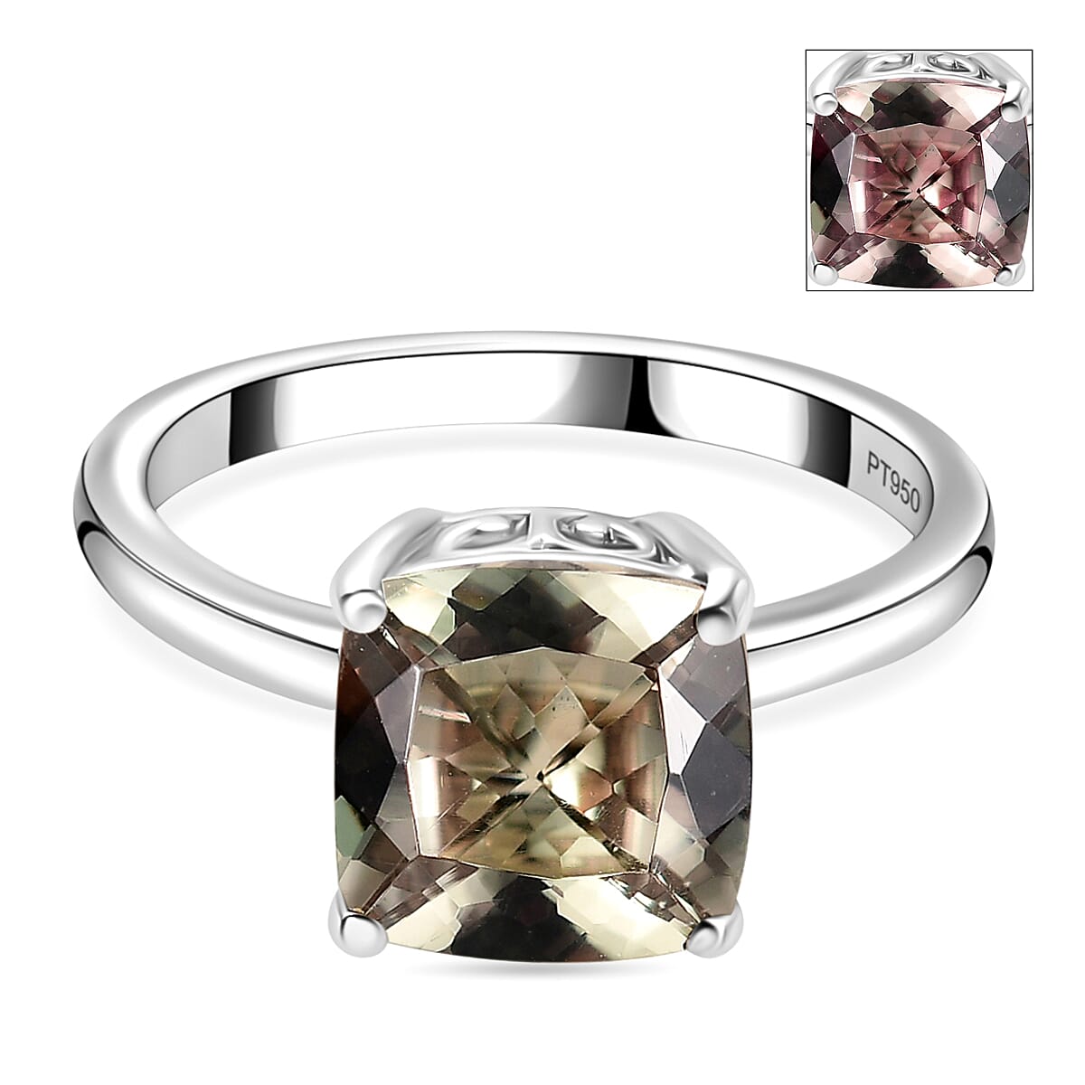 RHAPSODY 950 Platinum AAAA Turkizite Solitaire Ring 3.20 ct. 7883273 7