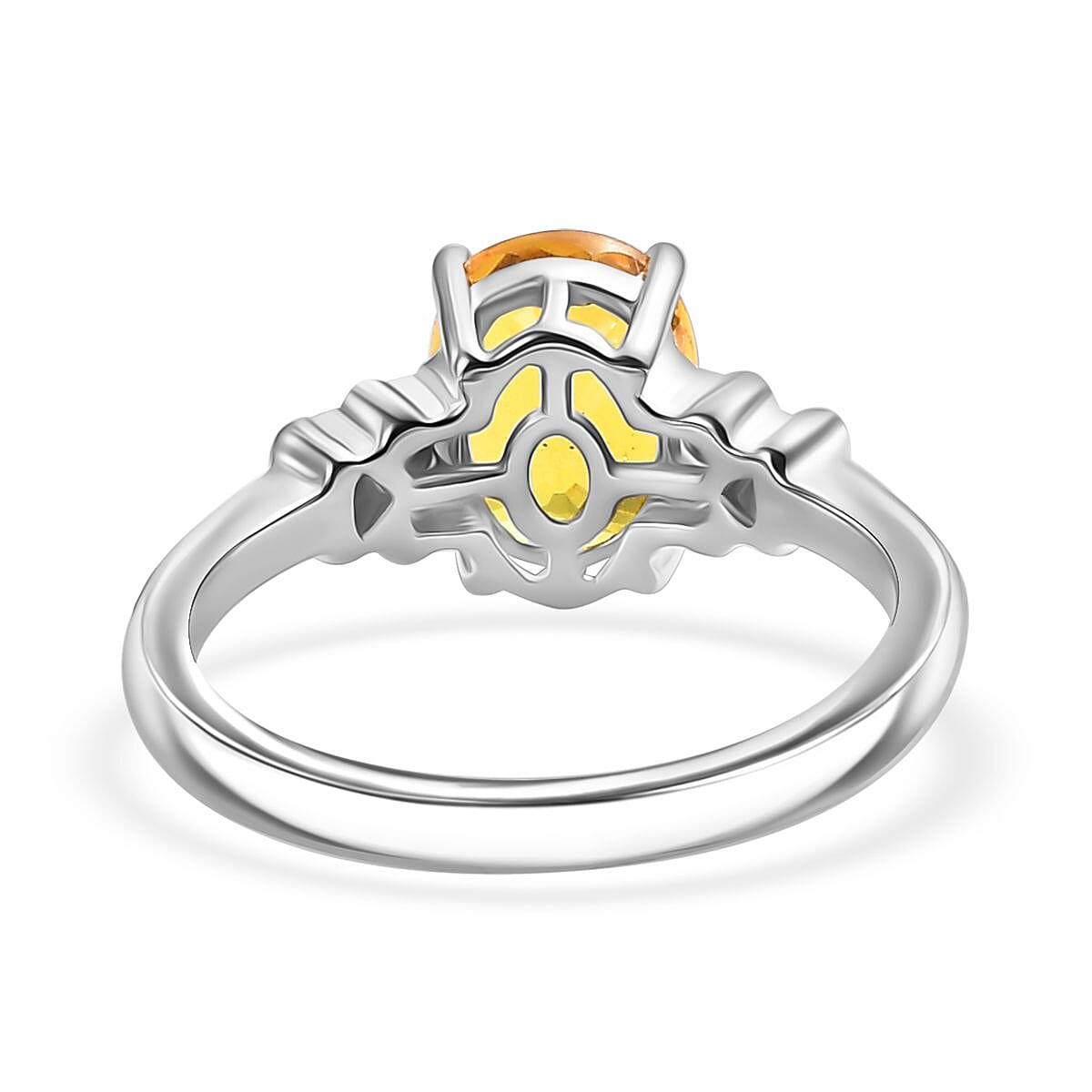RHAPSODY 950 Platinum AAAA Yellow Sapphire White Diamond EF, VS Ring 2.56 ct. 7838959 10