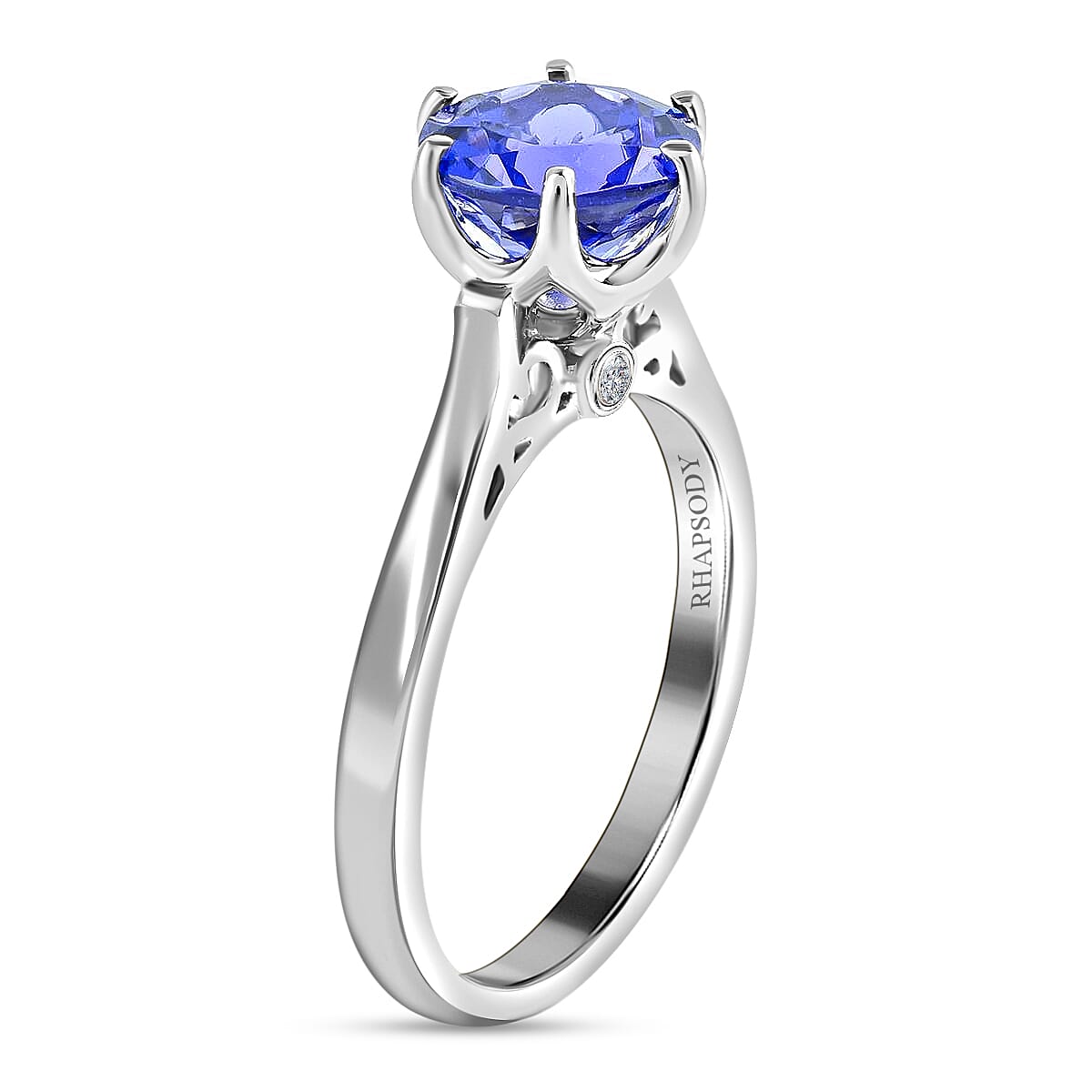 RHAPSODY - 950 Platinum AGI Certified AAAA Tanzanite, White Diamond(VS-E-F) Ring 2.40 Ct. 7273397 3