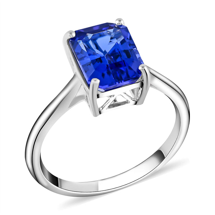 Certified and Appraised RHAPSODY 950 Platinum 2.70 Ct AAAA Tanzanite and Diamond VS-EF Ring 7193972 1