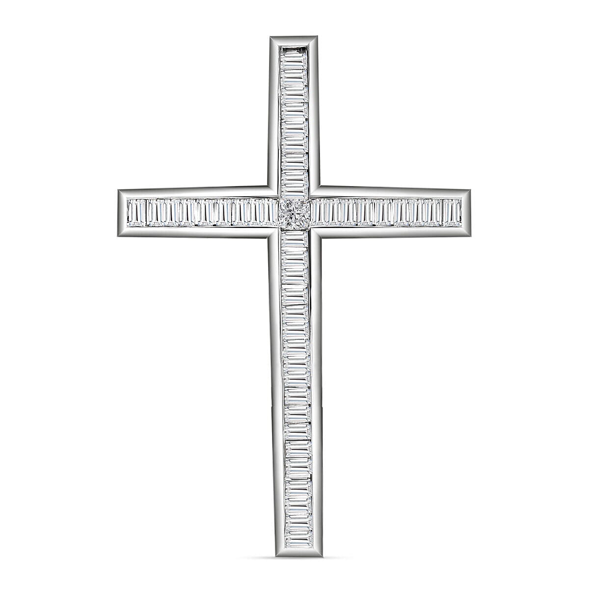 RHAPSODY 950 Platinum Cross Pendant with VS-E-F Diamond 7281573 0