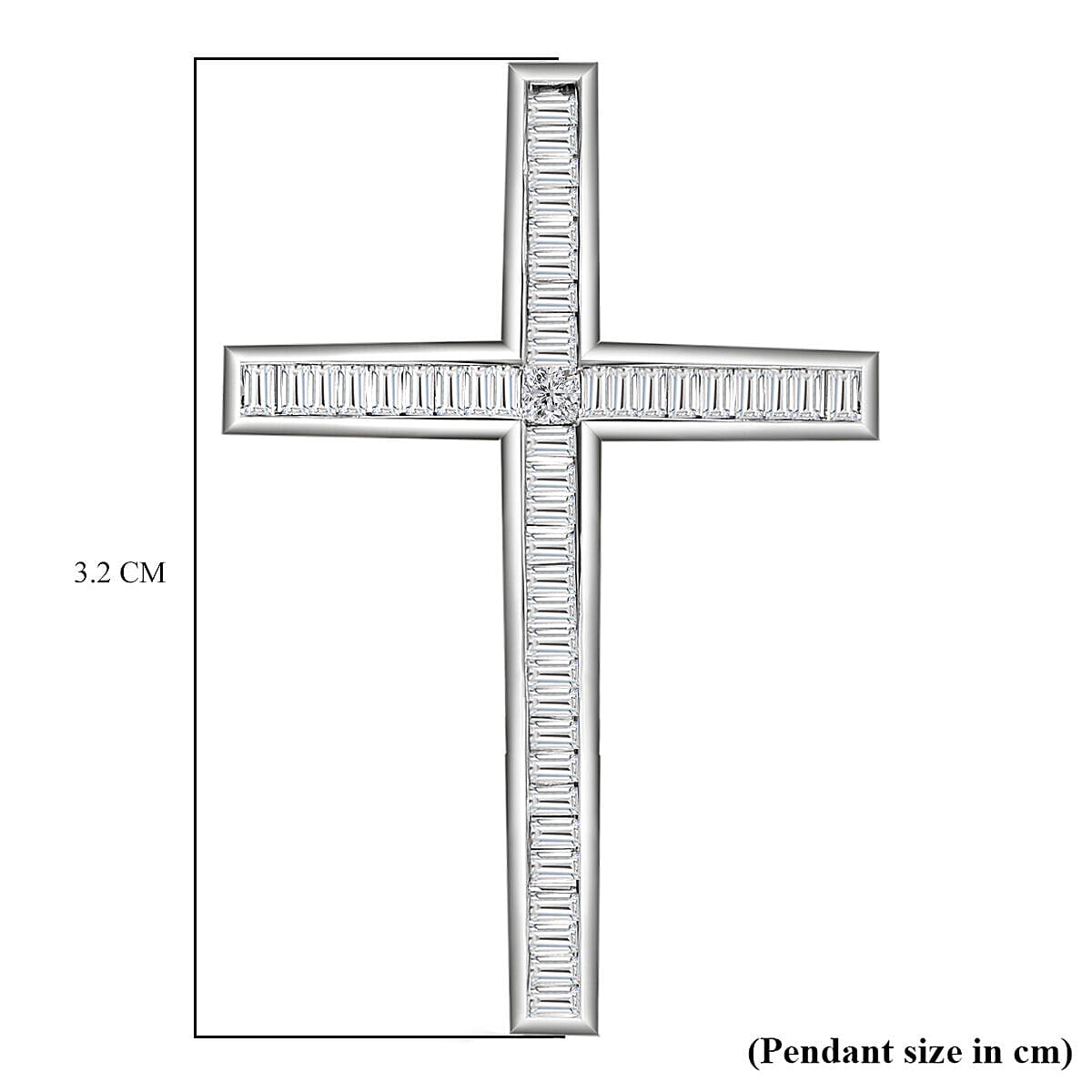 RHAPSODY 950 Platinum Cross Pendant with VS-E-F Diamond 7281573 6
