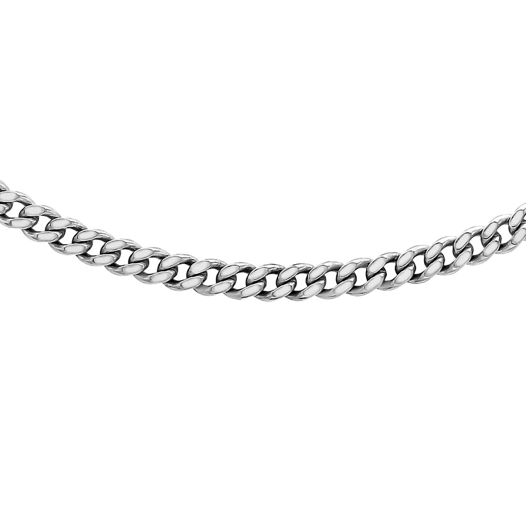 950 Platinum Diamond Cut Curb Chain 16 Inch with Supreme Finish