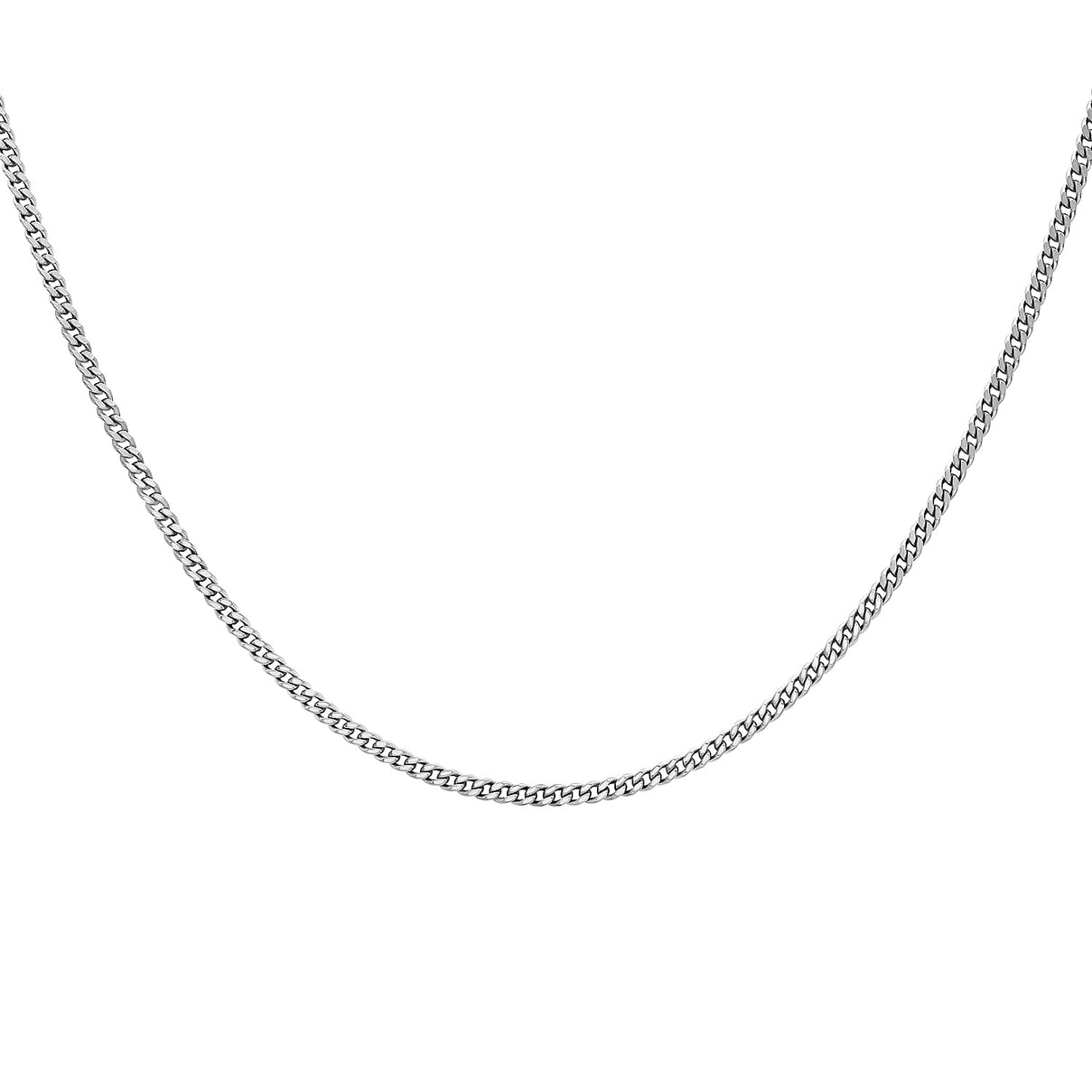 RHAPSODY 950 Platinum Diamond Cut 1.8mm Curb Chain 16 Inch with Supreme Finish 7167664 1