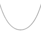 950 Platinum Diamond Cut Curb Chain 16 Inch with Supreme Finish