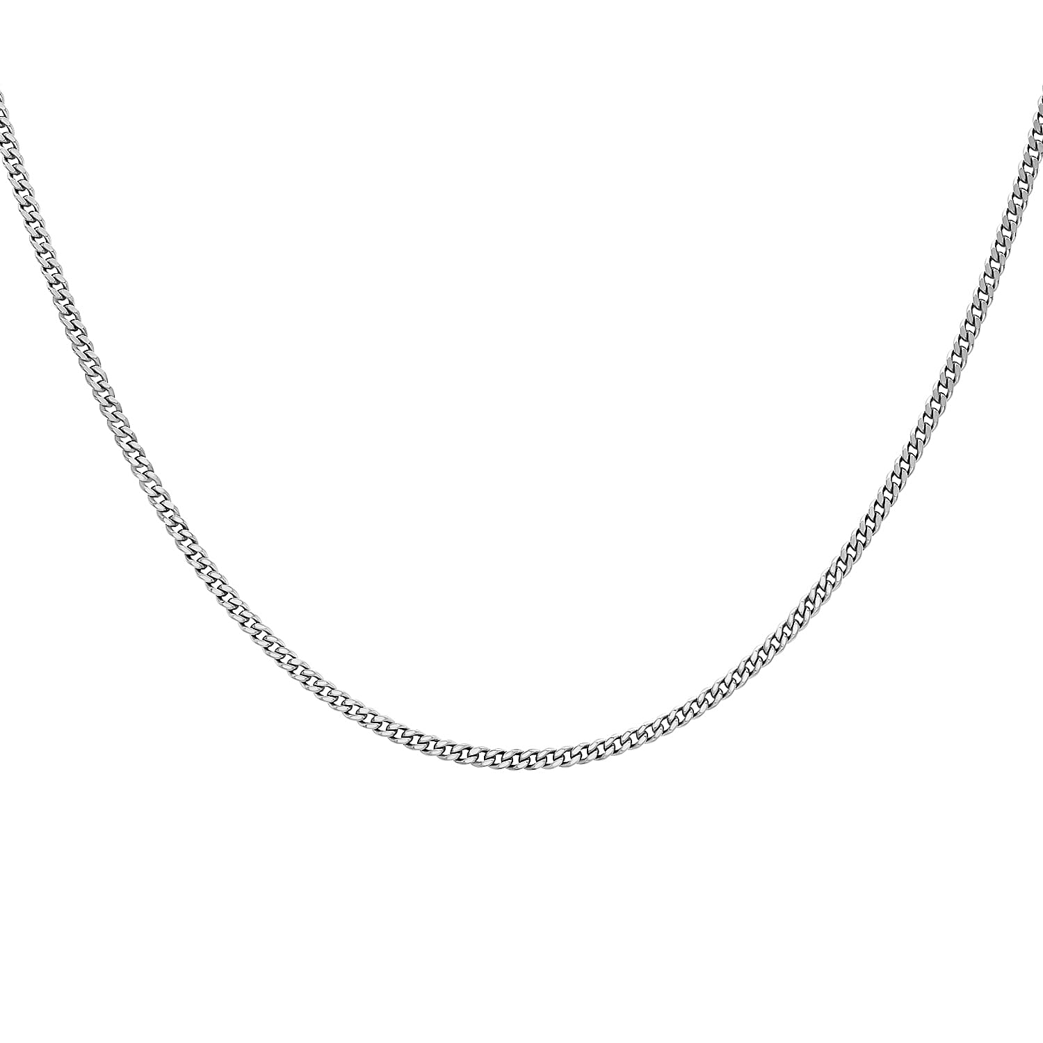 RHAPSODY 950 Platinum Diamond Cut 1.8mm Curb Chain 16 Inch with Supreme Finish 7167664 1