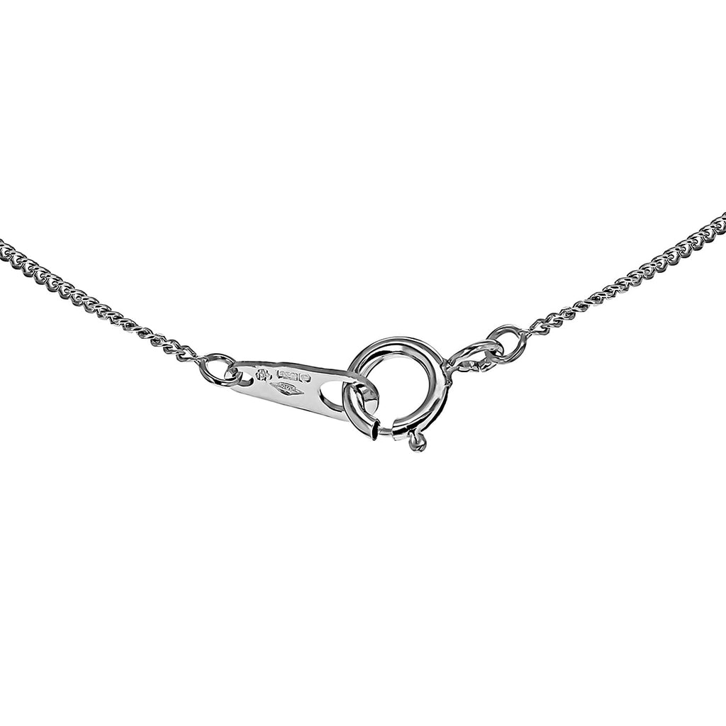 950 Platinum Diamond Cut Curb Chain 16 Inch with Supreme Finish