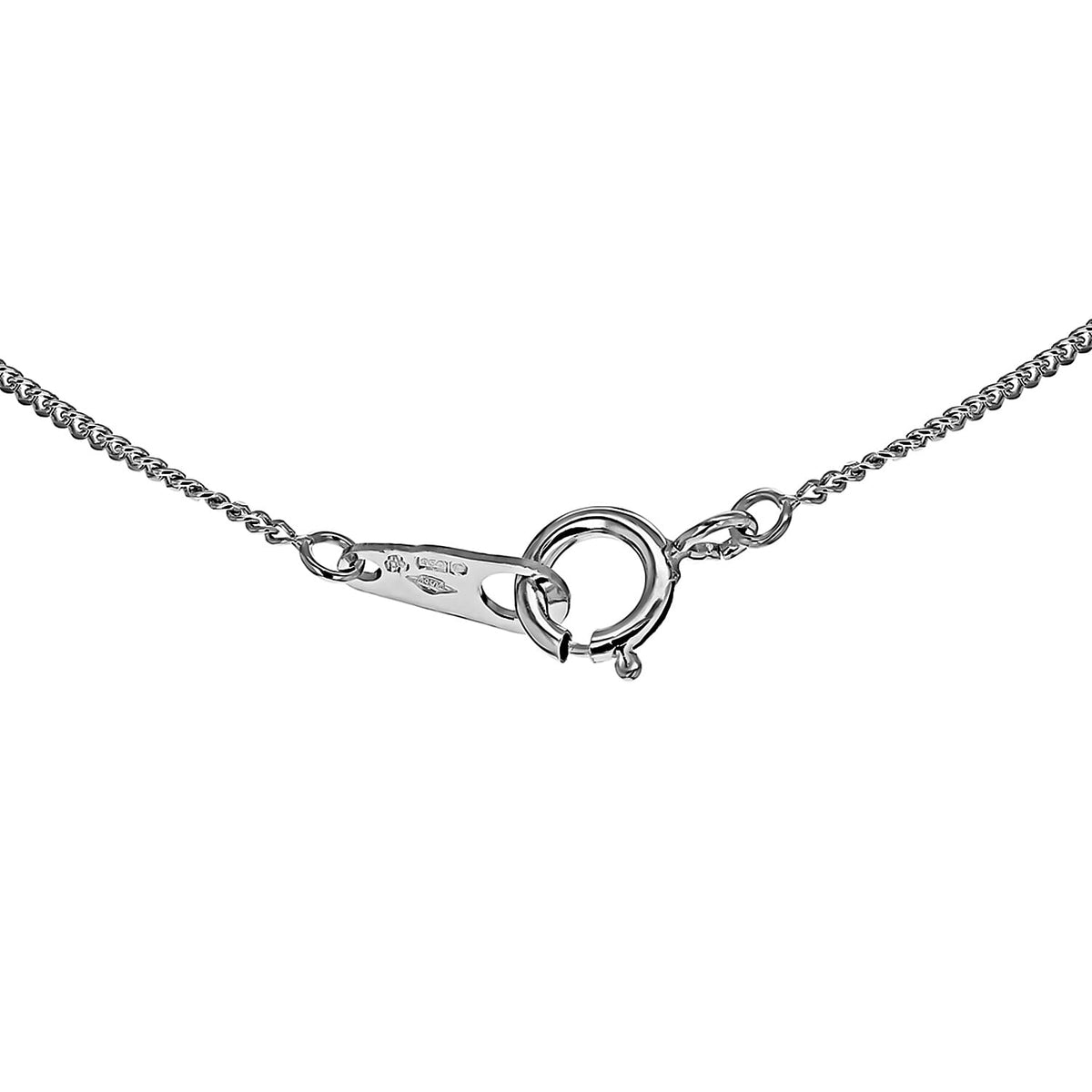 RHAPSODY 950 Platinum Diamond Cut 0.8mm Curb Chain 16 Inch with Supreme Finish 7167682 2
