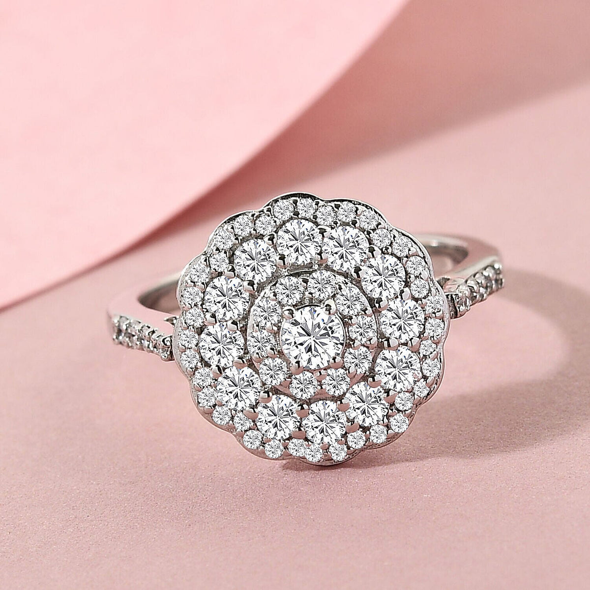 RHAPSODY 950 Platinum Floral Ring with IGI Certified VS-E-F Diamond 1.00 Ct. 7322148 3