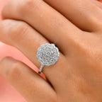RHAPSODY 950 Platinum IGI Certified Diamond (VS-E-F) Cluster Ring 1.01 Ct, Platinum Wt. 6.13 Gms