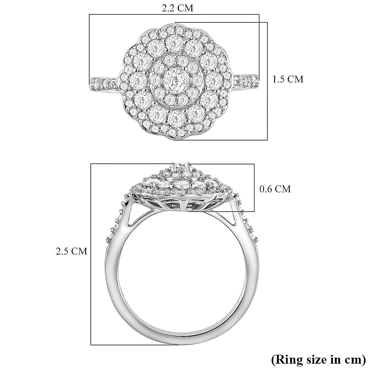 RHAPSODY 950 Platinum Floral Ring with IGI Certified VS-E-F Diamond 1.00 Ct. 7322148 11