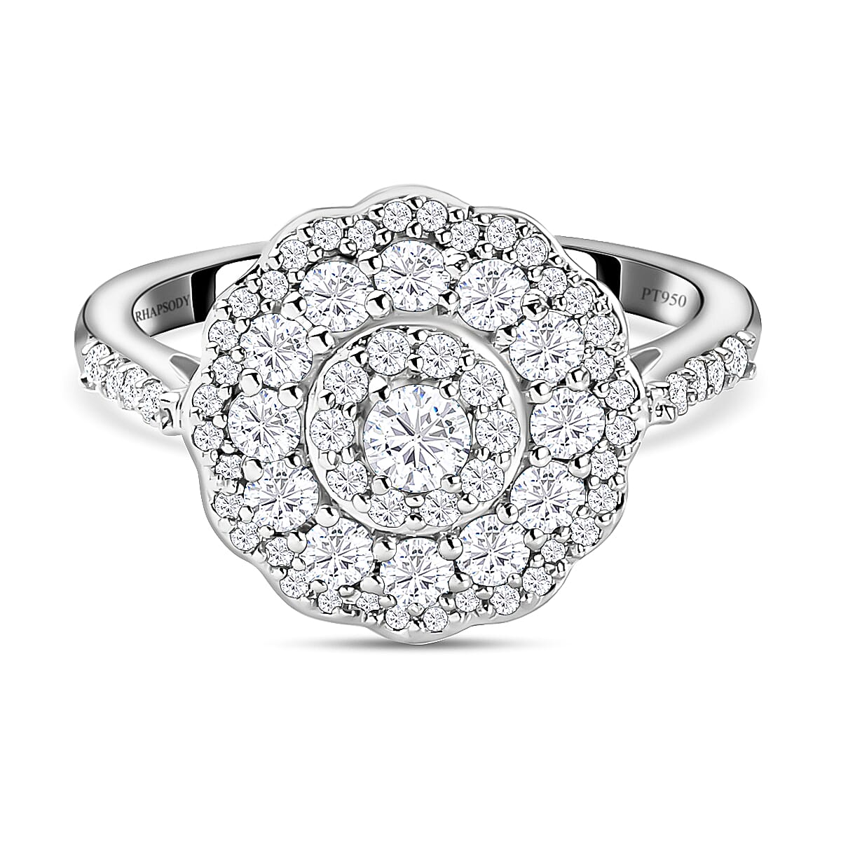 RHAPSODY 950 Platinum Floral Ring with IGI Certified VS-E-F Diamond 1.00 Ct. 7322148 2