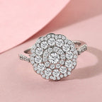 RHAPSODY 950 Platinum IGI Certified Diamond (VS-E-F) Cluster Ring 1.01 Ct, Platinum Wt. 6.13 Gms