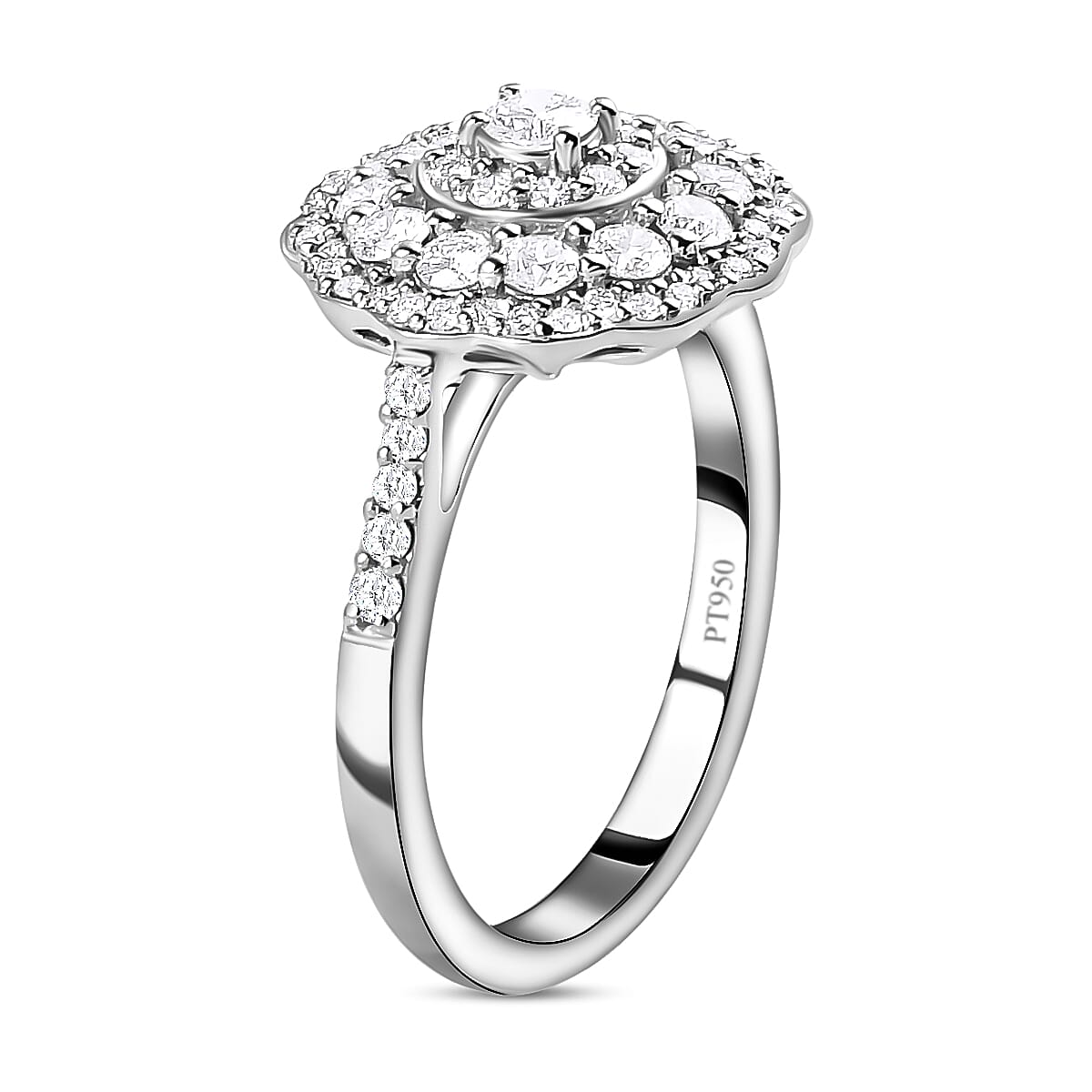 RHAPSODY 950 Platinum Floral Ring with IGI Certified VS-E-F Diamond 1.00 Ct. 7322148 8