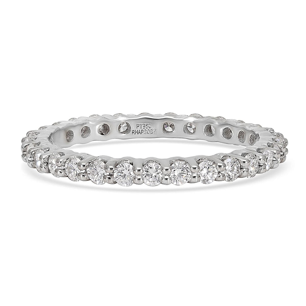 RHAPSODY 950 Platinum IGI Certified Diamond (VS/E-F) Eternity  Ring 1.00 Ct.
