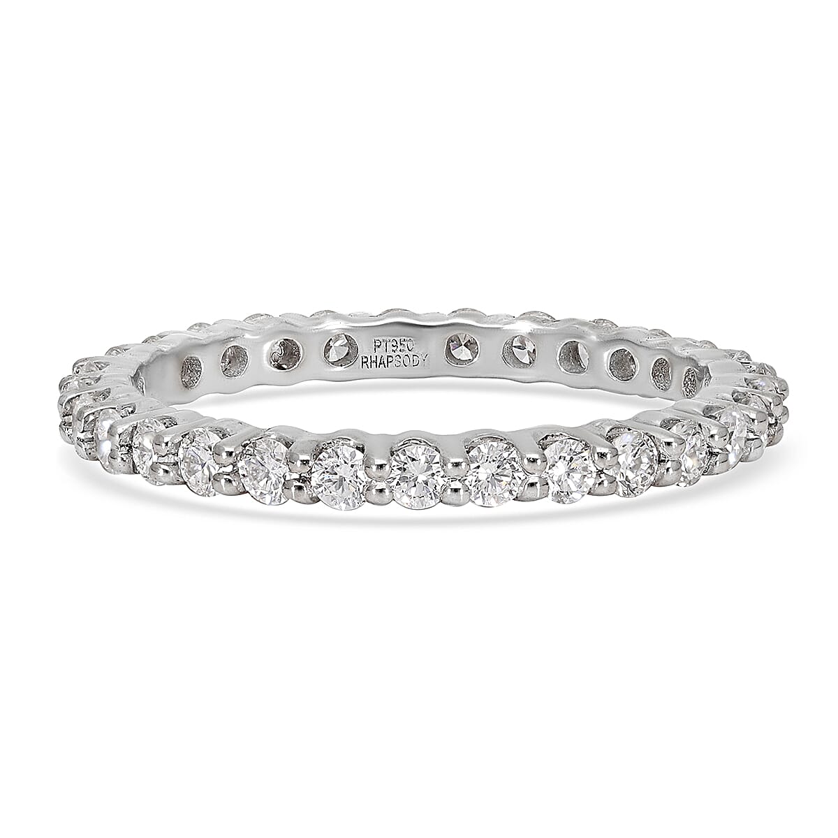 RHAPSODY 950 Platinum IGI Certified Diamond (VS/E-F) Eternity Wedding Band Ring 1.00 Ct. 3873767 0