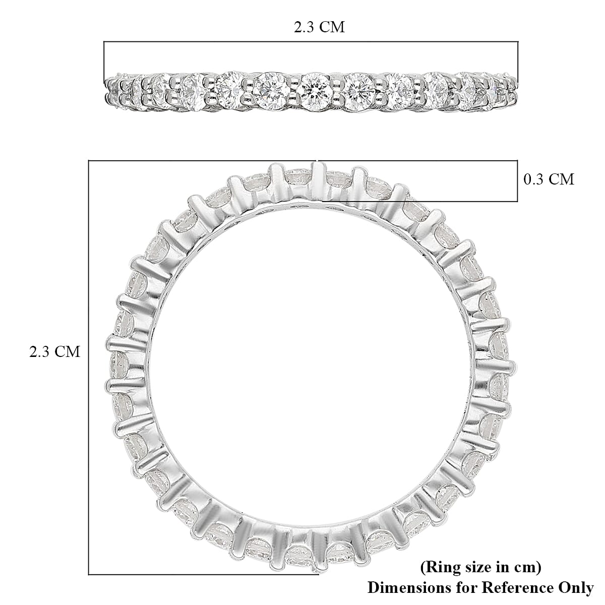RHAPSODY 950 Platinum IGI Certified Diamond (VS/E-F) Eternity Wedding Band Ring 1.00 Ct. 3873767 6