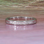 RHAPSODY 950 Platinum IGI Certified Diamond (VS-E-F) Half Eternity Ring 0.25 Ct.
