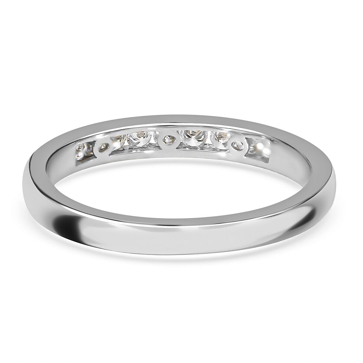 RHAPSODY 950 Platinum IGI Certified Diamond (VS-E-F) Half Eternity Wedding Band Ring 0.25 Ct. 7597967 9