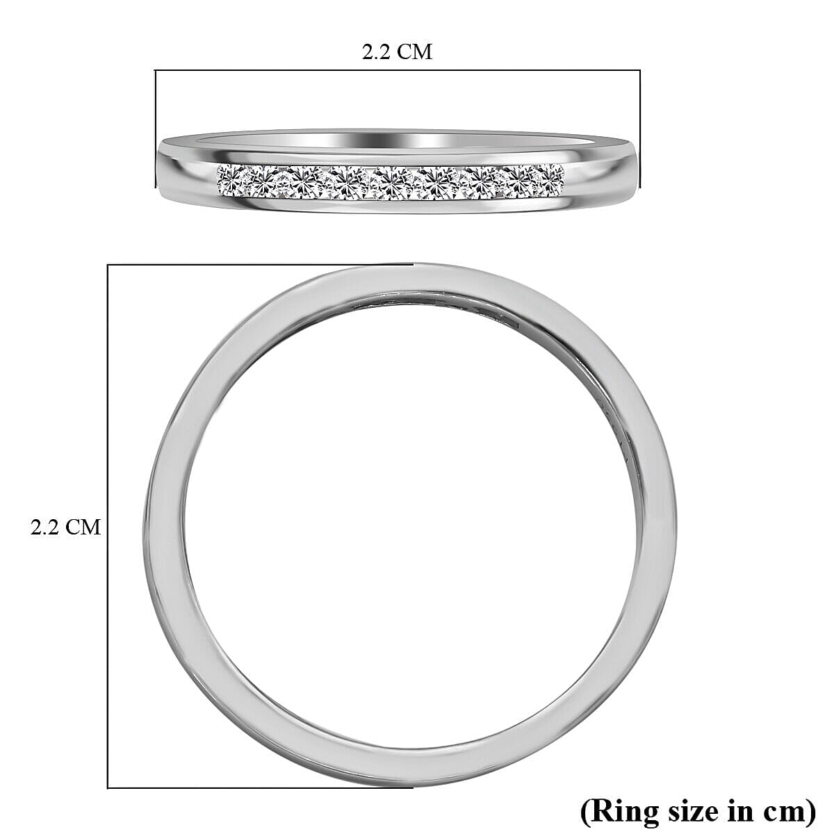 RHAPSODY 950 Platinum IGI Certified Diamond (VS-E-F) Half Eternity Wedding Band Ring 0.25 Ct. 7597967 11