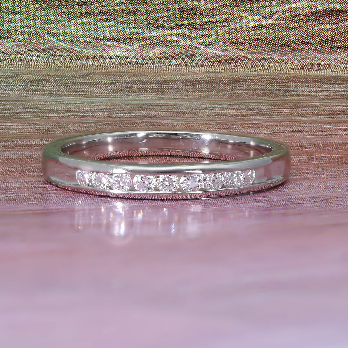 RHAPSODY 950 Platinum IGI Certified Diamond (VS-E-F) Half Eternity Wedding Band Ring 0.25 Ct. 7597967 4