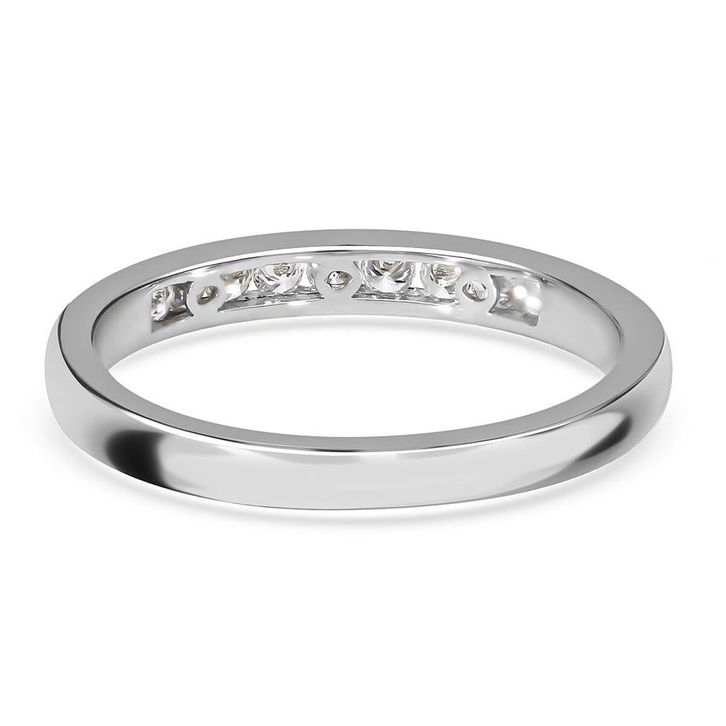 RHAPSODY 950 Platinum IGI Certified Diamond (VS-E-F) Half Eternity Ring 0.25 Ct.