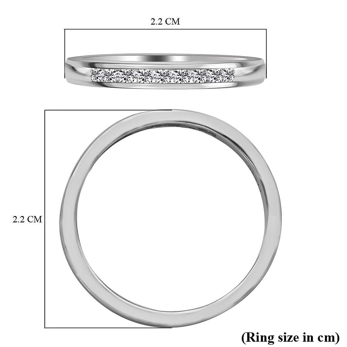 RHAPSODY 950 Platinum IGI Certified Diamond (VS-E-F) Half Eternity Wedding Band Ring 0.25 Ct. 7597967 12