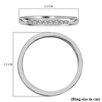 RHAPSODY 950 Platinum IGI Certified Diamond (VS-E-F) Half Eternity Ring 0.25 Ct.