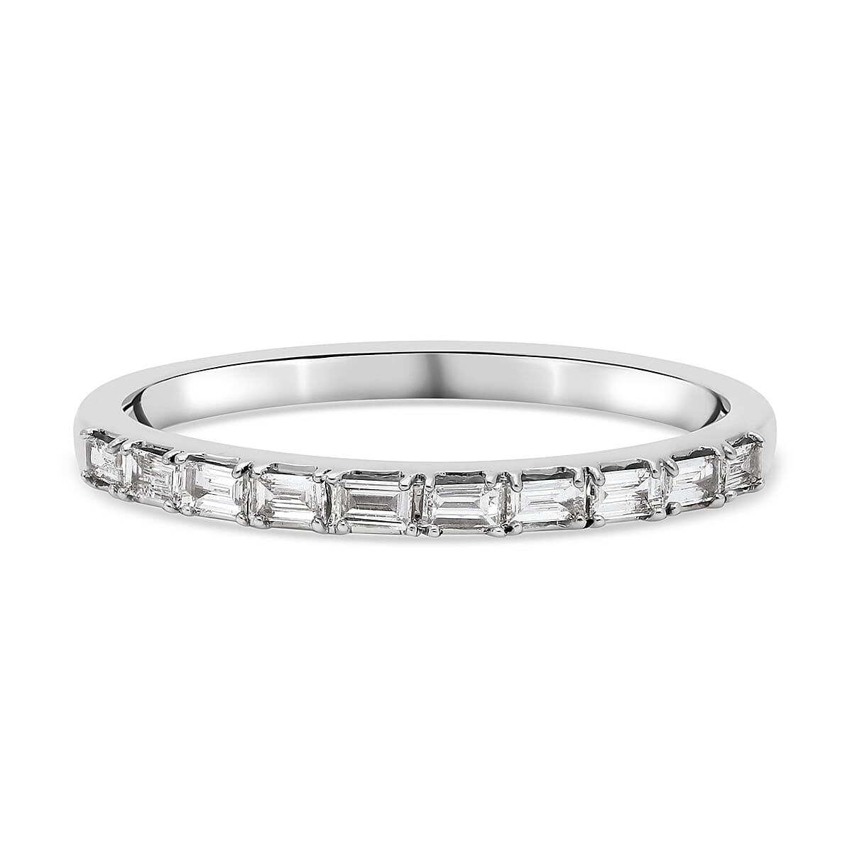 RHAPSODY 950 Platinum IGI Certified Diamond (VS- E-F) Half Eternity Wedding Band Ring 0.330 Ct. 3849396 0