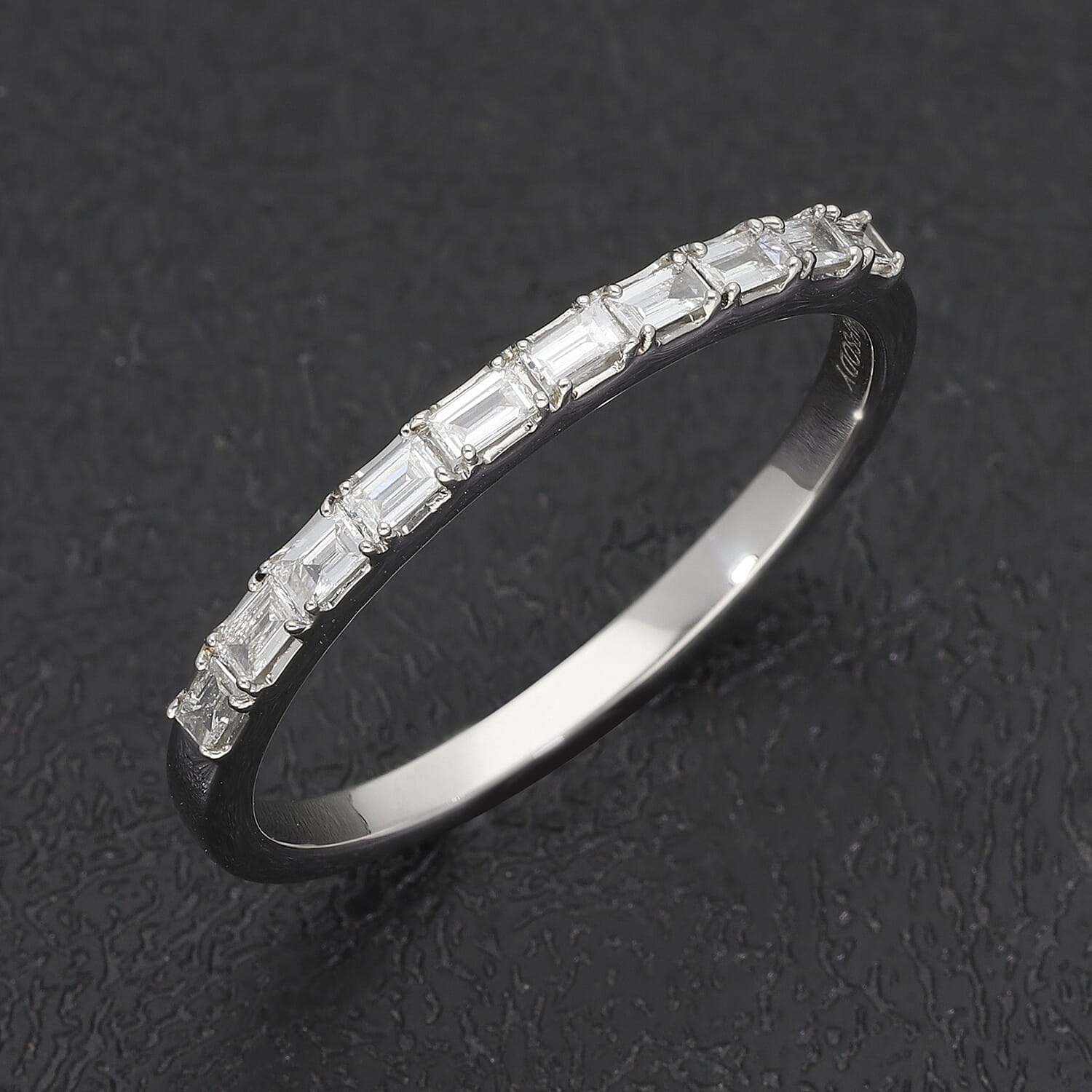 RHAPSODY 950 Platinum IGI Certified Diamond (VS- E-F) Half Eternity Wedding Band Ring 0.330 Ct. 3849396 2