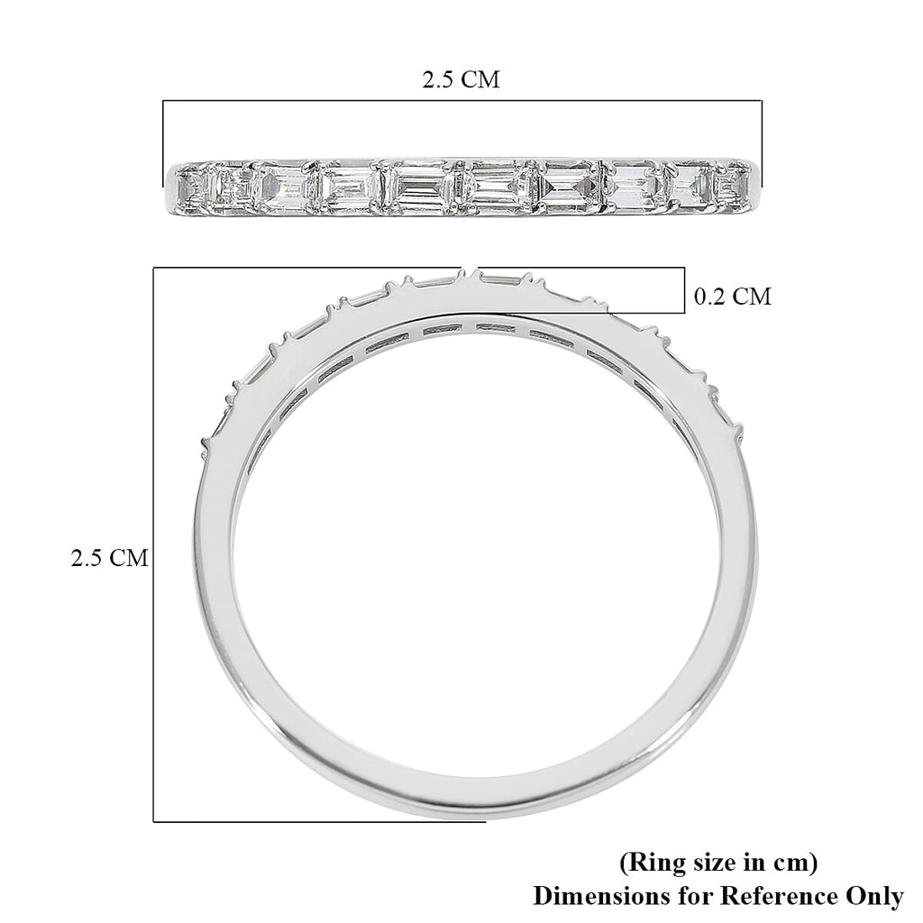 RHAPSODY 950 Platinum IGI Certified Diamond (VS- E-F) Half Eternity Band Ring 0.330 Ct.