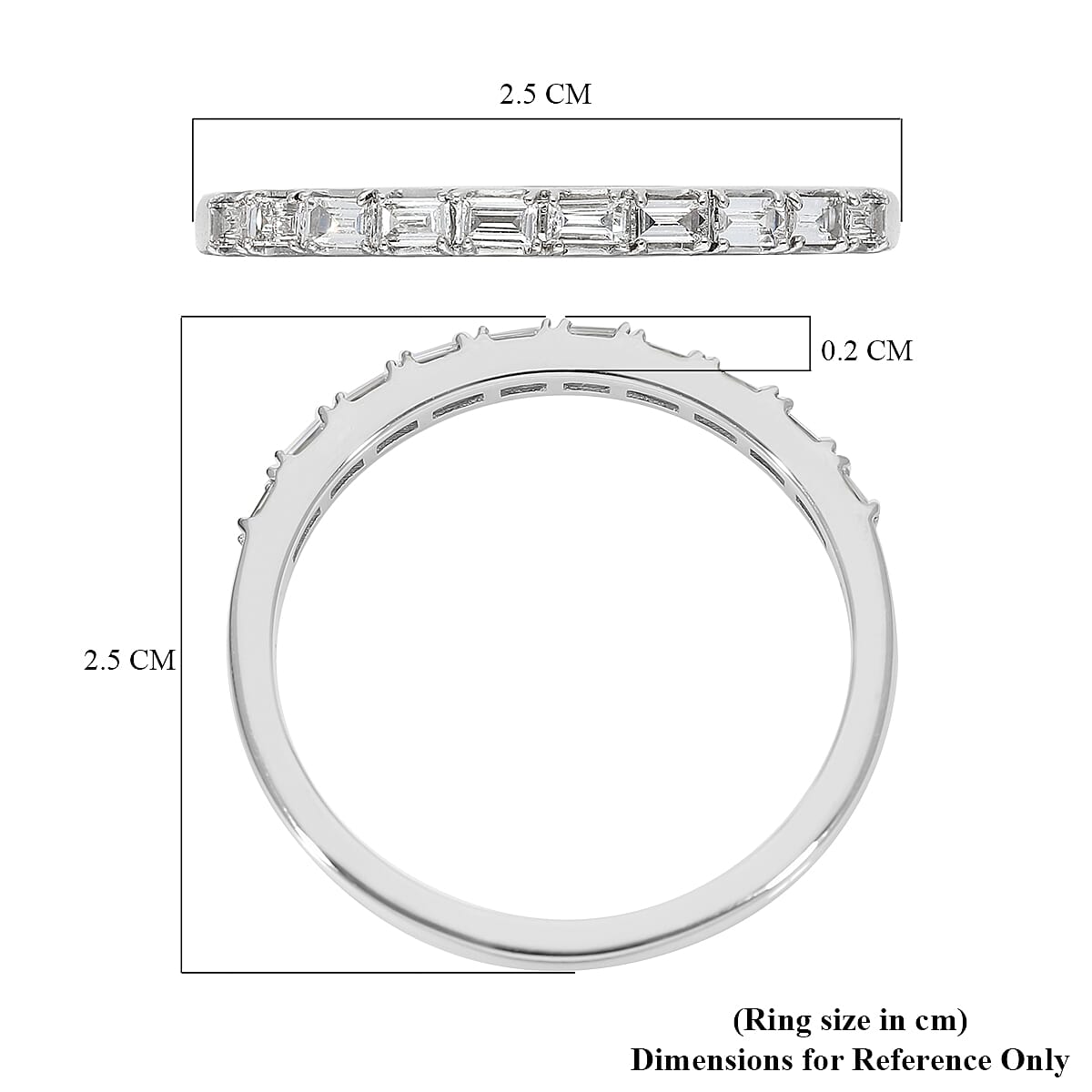 RHAPSODY 950 Platinum IGI Certified Diamond (VS- E-F) Half Eternity Wedding Band Ring 0.330 Ct. 3849396 6