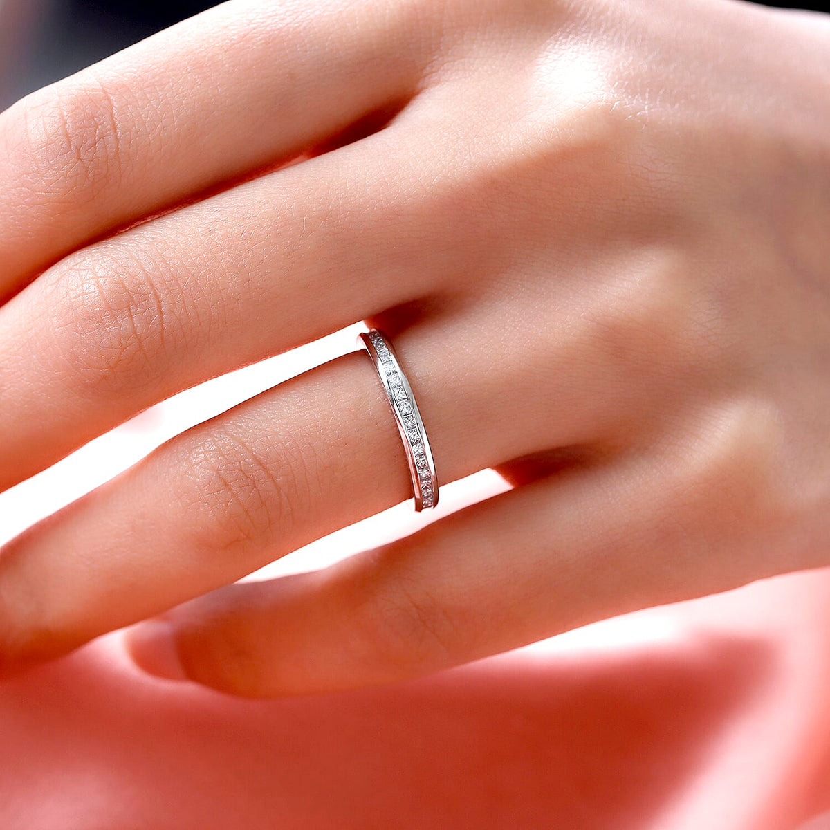 RHAPSODY 950 Platinum IGI Certified Diamond (VS-E-F) Full Eternity Wedding Band Ring 1.00 Ct. 8915034 6