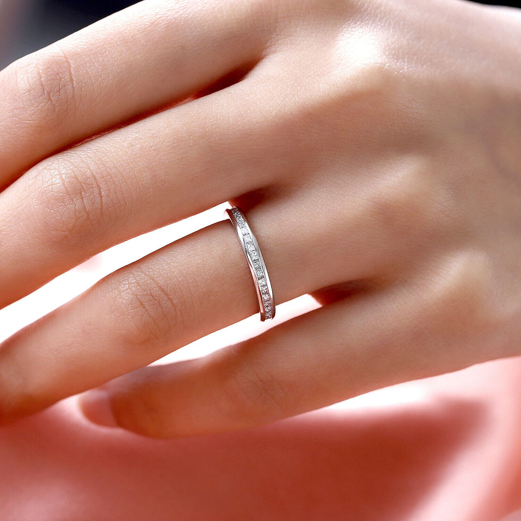 RHAPSODY 950 Platinum IGI Certified Diamond (VS-E-F) Full Eternity Band Ring 1.00 Ct.
