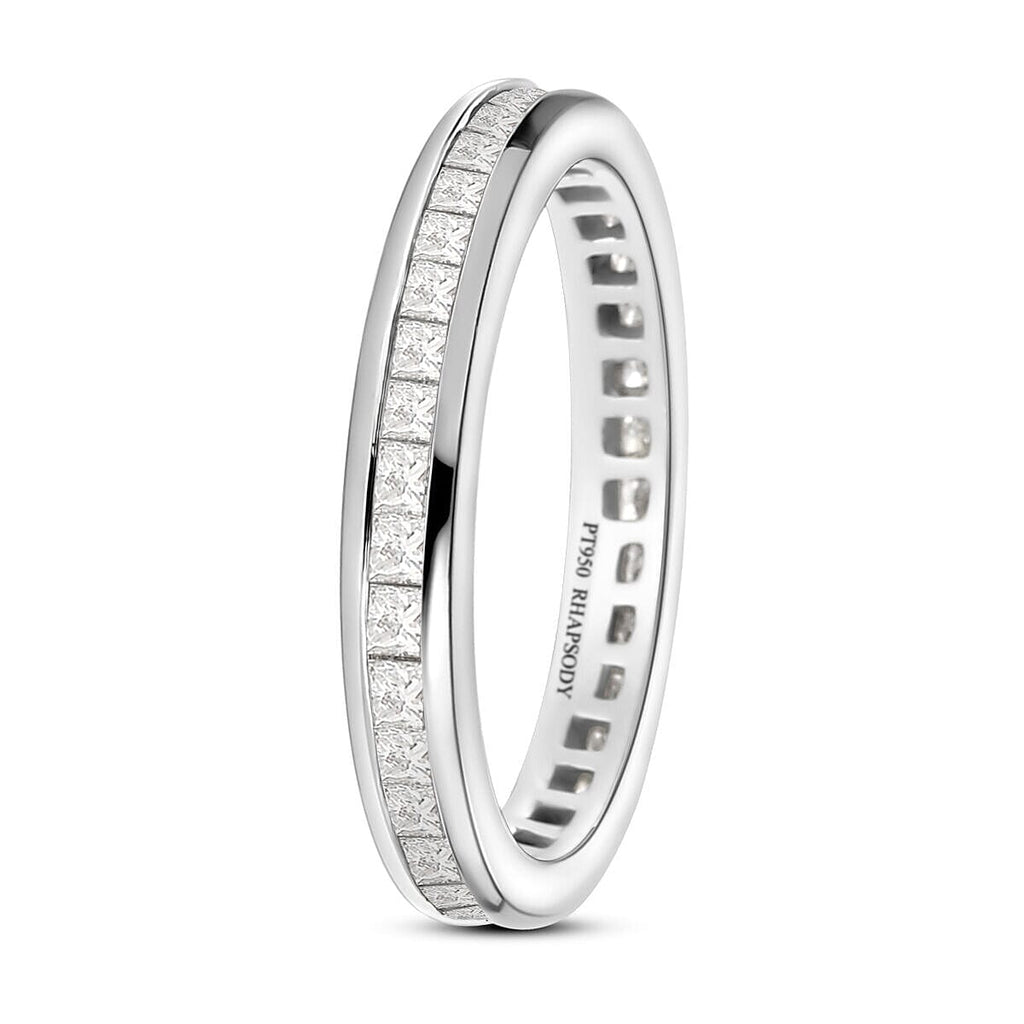 RHAPSODY 950 Platinum IGI Certified Diamond (VS-E-F) Full Eternity Band Ring 1.00 Ct.