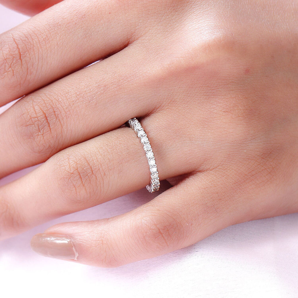 RHAPSODY 950 Platinum IGI Certified Diamond (VS/E-F) Eternity  Ring 1.00 Ct.