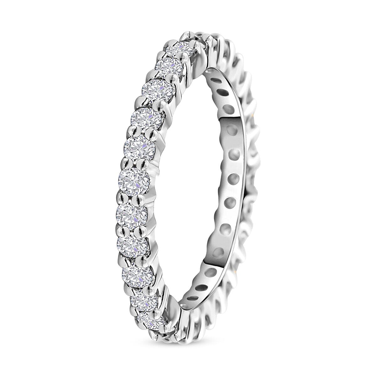 RHAPSODY 950 Platinum IGI Certified Diamond (VS/E-F) Eternity Wedding Band Ring 1.00 Ct. 3873767 12