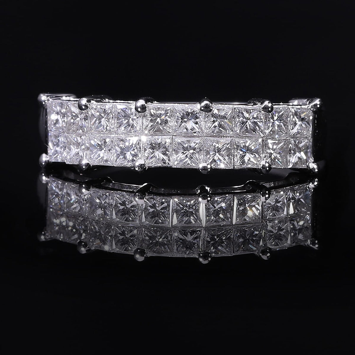 RHAPSODY 950 Platinum IGI Certified (VS-E-F) Square Cut White Diamond Ring 1.00 Ct, Platinum wt. 4.75 Gms. 7785050 1